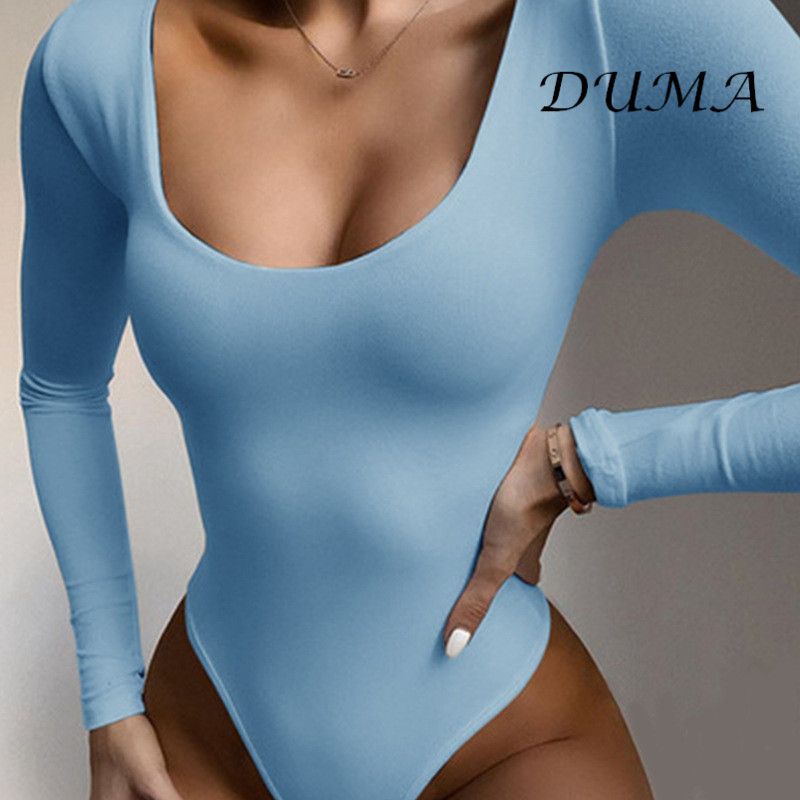 "DUMA"Cultivate oneself sexy one-piece garment Long sleeves sexy T-shirt female Internet celebrity