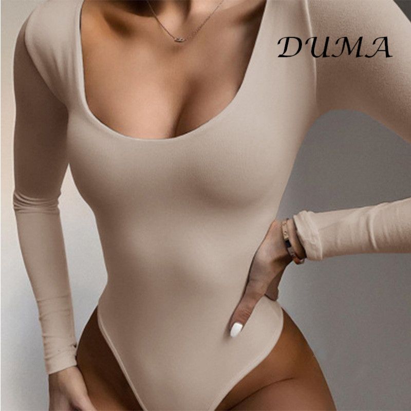 "DUMA"Cultivate oneself sexy one-piece garment Long sleeves sexy T-shirt female Internet celebrity