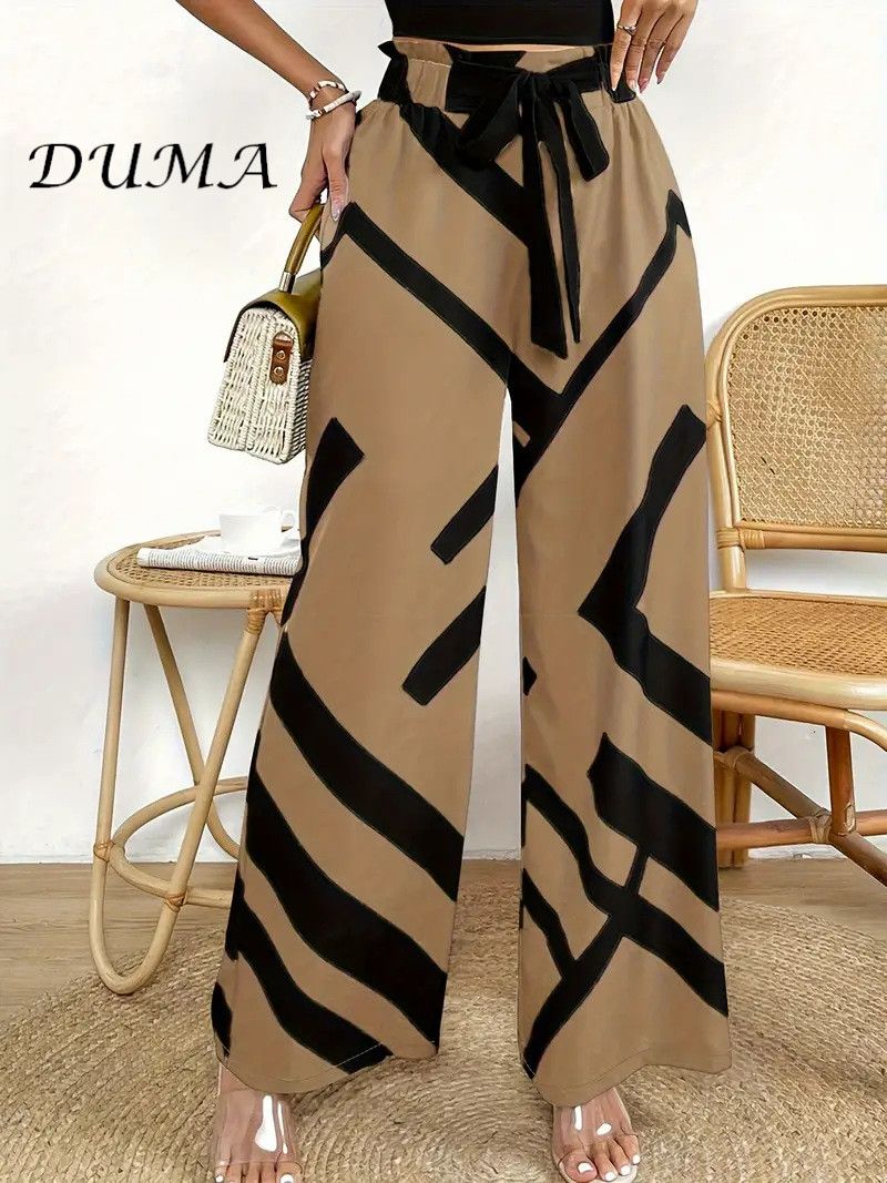 "DUMA"Women's clothing Lace up Wide legs commute Casual pants trousers fashion Appointment