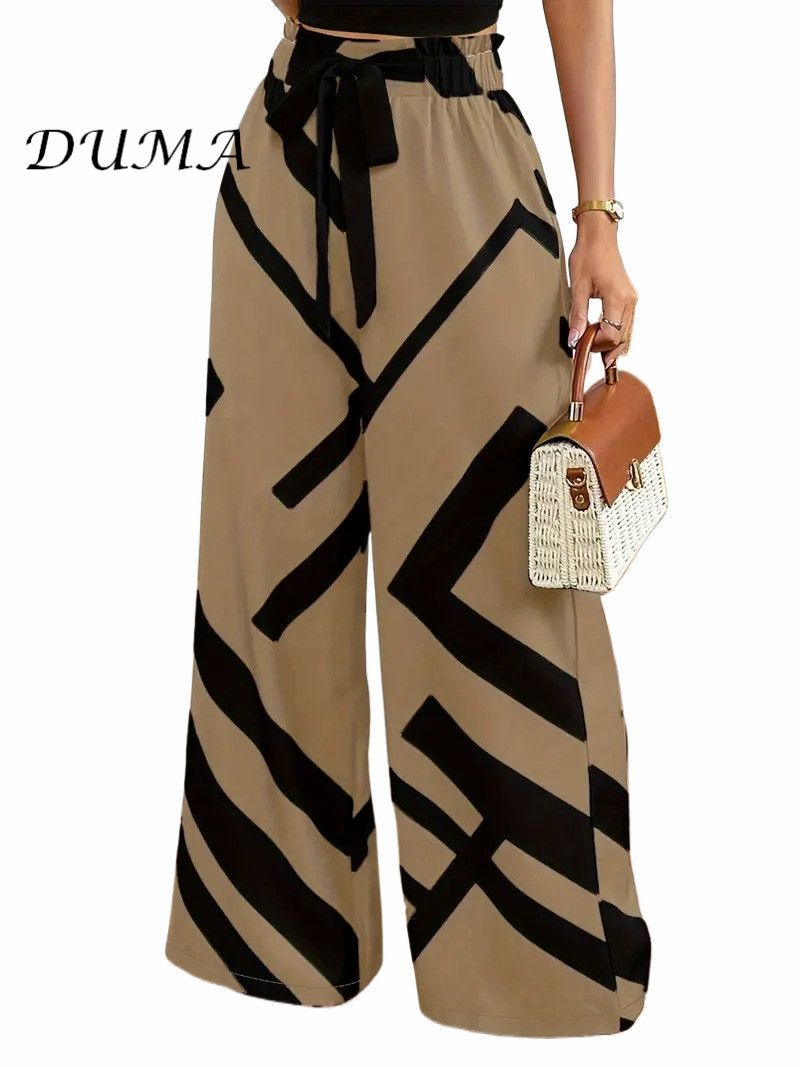 "DUMA"Women's clothing Lace up Wide legs commute Casual pants trousers fashion Appointment