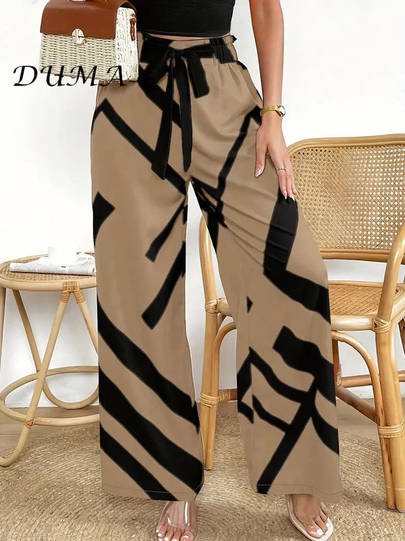 "DUMA"Women's clothing Lace up Wide legs commute Casual pants trousers fashion Appointment