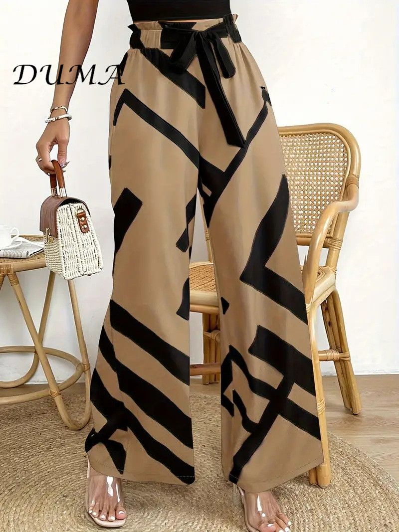"DUMA"Women's clothing Lace up Wide legs commute Casual pants trousers fashion Appointment