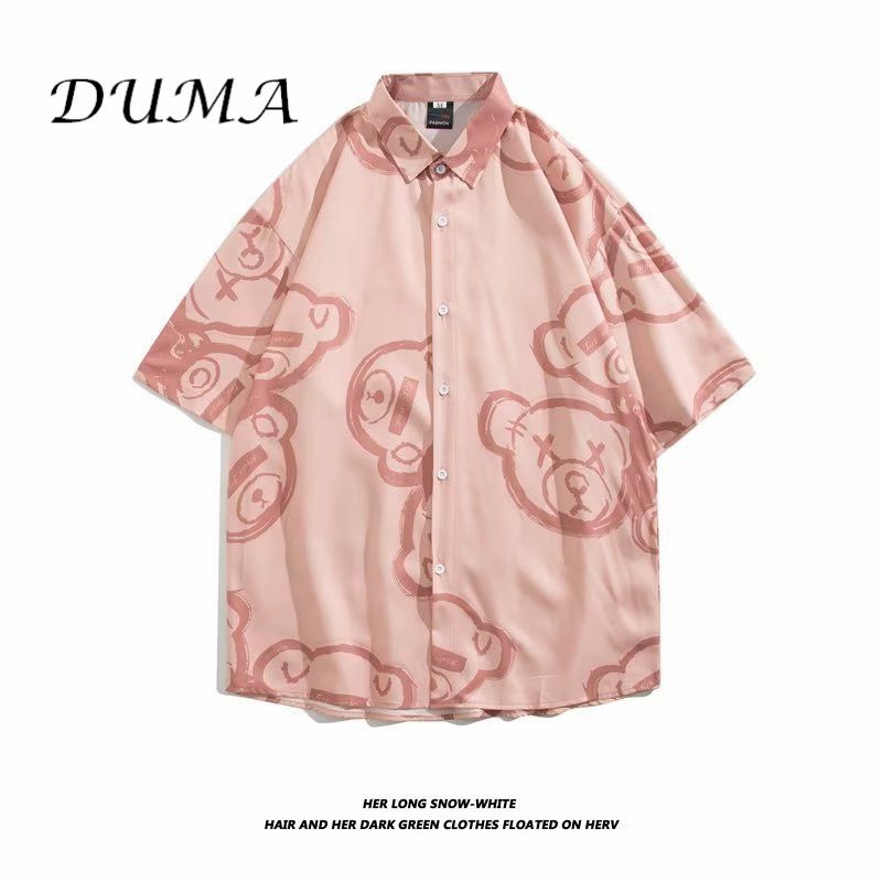 "DUMA"Hawaii Flower shirt Man Short sleeve Summer "Loose" Vacation Beach shirt