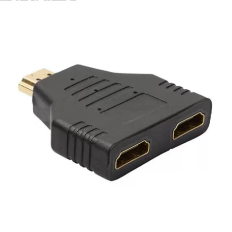 1PC HDMI-Compatible to Dual HDTV Adapter 1 to 2 HD Male to Two HD Female Adapter Splitter Video/Audio Splitter for HDTV