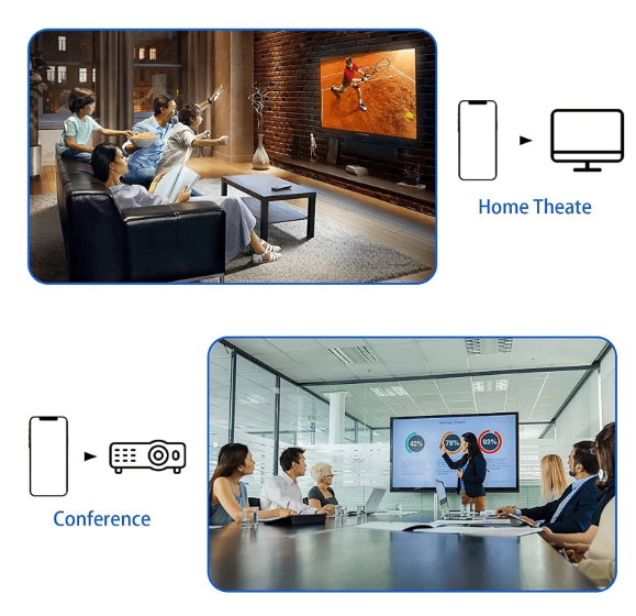 1PC Lightning to HDMI Adapter 1080P Screen Converter Compatible iPhone to HDMI Adapter for iPhone iPod Models TV Monitors Projector