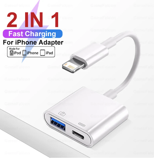 1PC Lightning To OTG Converter Adapter for IPhone Mouse Keyboard Charging U Disk Camera CardReader Data Converter Iphone Otg