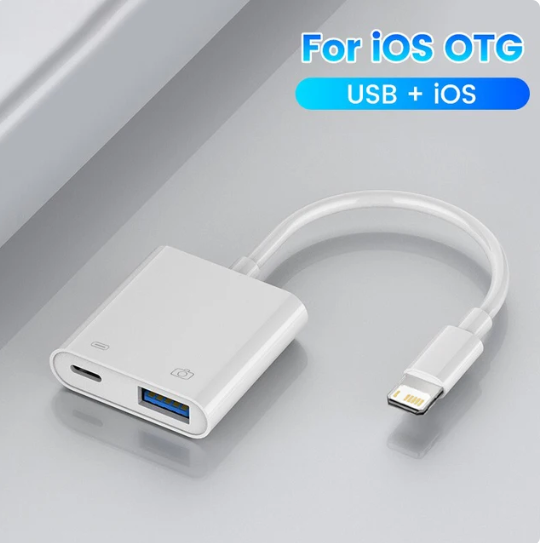 1PC Lightning To OTG Converter Adapter for IPhone Mouse Keyboard Charging U Disk Camera CardReader Data Converter Iphone Otg