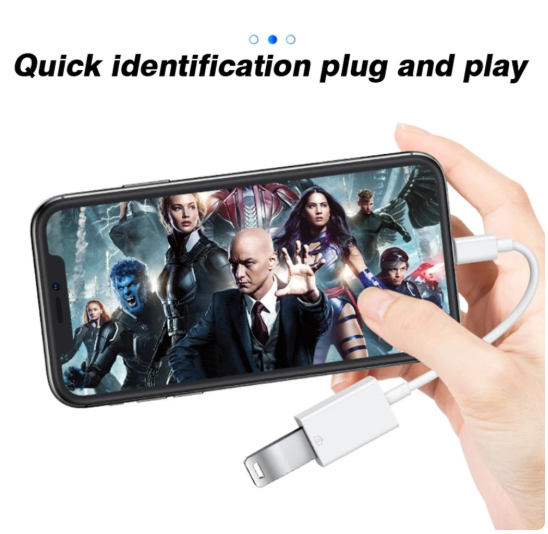 1PC USB OTG Adapter Cable For iPhone 14 13 12 11 Pro Max Xs XR 7 8 Plus Lightning to USB Camera Adapter Cable Converter