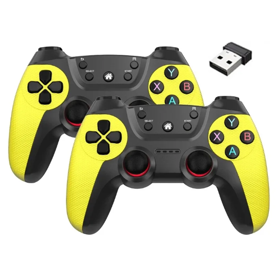 1PC Wireless doubles game Controller Consoles For Linux/Android phone For Game Box Game stick PC Smart TV Box 2.4G gamepad Joystick