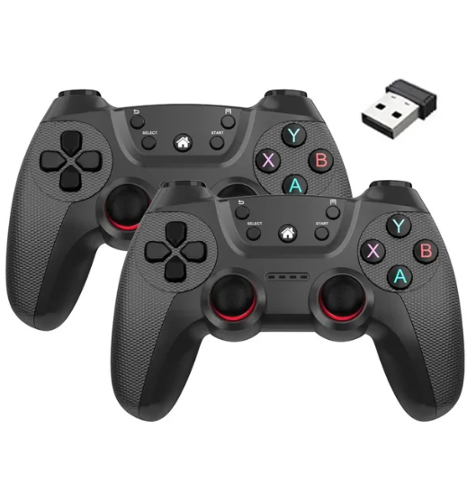 1PC Wireless doubles game Controller Consoles For Linux/Android phone For Game Box Game stick PC Smart TV Box 2.4G gamepad Joystick