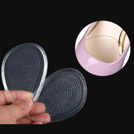 1Pair/2Pairs Insoles Ladies High Heel Shoe Insole Female Half Pad Reduces Friction Pain Silicone Forefoot Pad Anti-skid Foot Care Pads