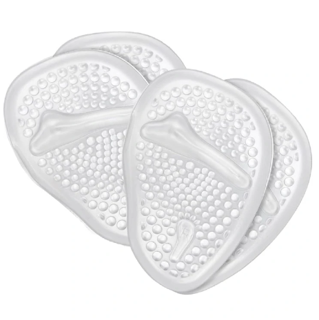 1/2 Pairs High Heel Inserts Gel Insoles for Women, Soft Foot Pads Ball Foot Cushions for Foot Pain Relief and Comfort Shoe Inserts Feet Protectors