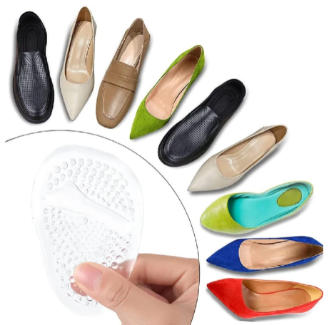 1/2 Pairs High Heel Inserts Gel Insoles for Women, Soft Foot Pads Ball Foot Cushions for Foot Pain Relief and Comfort Shoe Inserts Feet Protectors