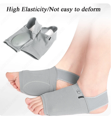 1Pair High Arch Cushions Sleeves Arch Pads Support Insoles for Flat Foot Correct Plantar Fasciitis Pain Relief Orthopedic Foot Insoles