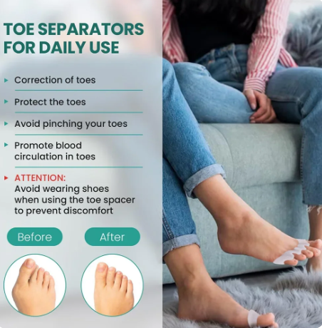 1 Pair Silicone Toe Separator Bunion Corrector Soft Silicone Material