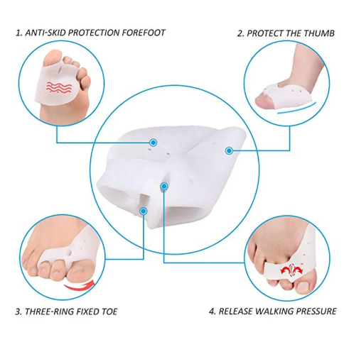 2pcs Silicone Toe Spreader Protection Pad Bunion Corrector