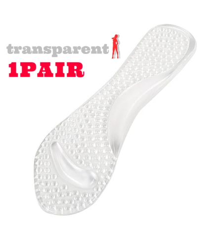 1Pair Orthopedic Insoles for Women Shoes Flat Feet Arch Silicone Insoles