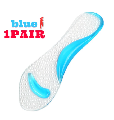 1Pair Orthopedic Insoles for Women Shoes Flat Feet Arch Silicone Insoles
