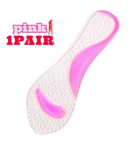 1Pair Orthopedic Insoles for Women Shoes Flat Feet Arch Silicone Insoles