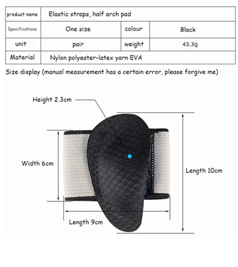 1Pair Flat Feet Arch Support Orthopedic Insoles Pads for Shoes