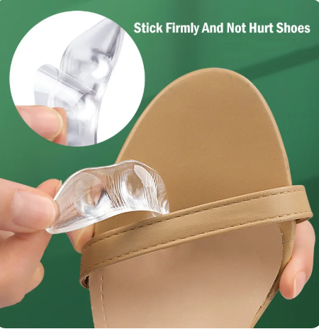 1Pair Silicone Pads Forefoot Non-slip Self-adhesive Heel Gel Anti-Slip