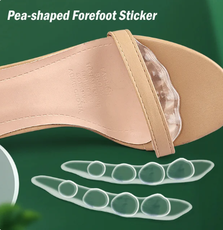 1Pair Silicone Pads Forefoot Non-slip Self-adhesive Heel Gel Anti-Slip