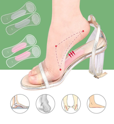 1Pair Anti Slip Sole Pads For High-Heels Arch Support Self-adhesive Insole