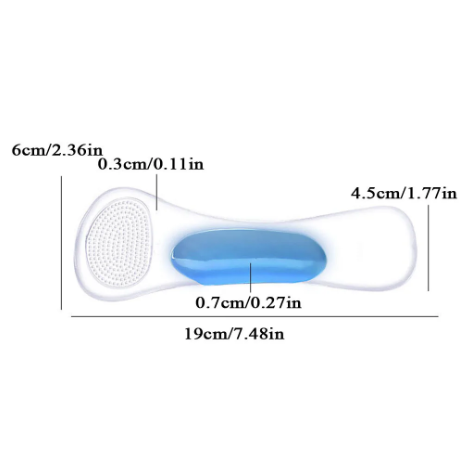 1Pair Anti Slip Sole Pads For High-Heels Arch Support Self-adhesive Insole