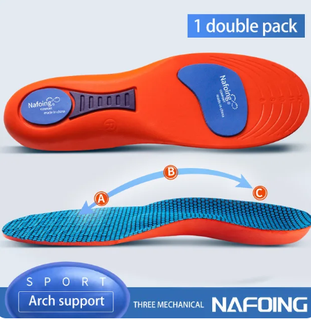1Pair Orthopedic Insoles for Man Women Foam Cushion Gel Insole Silicone