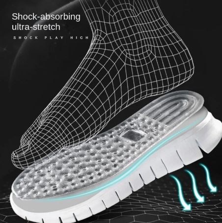 1Pair Silicone Gel Insoles for Air Shock Absorption Cushion Foot Massager