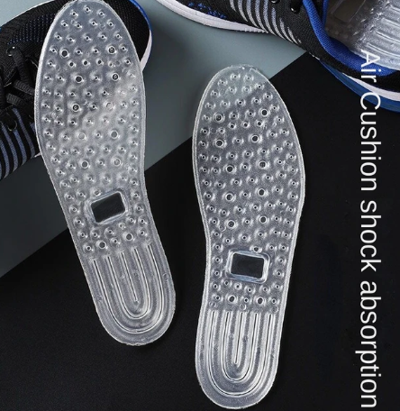1Pair Silicone Gel Insoles for Air Shock Absorption Cushion Foot Massager