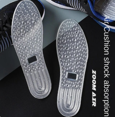 1Pair Silicone Gel Insoles for Air Shock Absorption Cushion Foot Massager