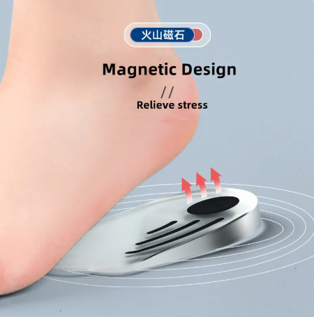 1Pair Silicone Gel Orthopedic Insoles for Feet Magnet Massage Insole