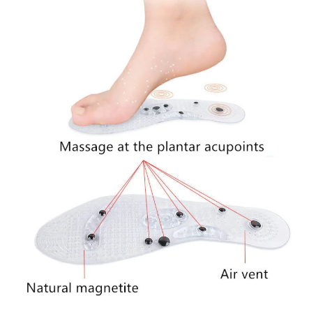 1Pair Unisex Magnetic Massage Insoles Foot Acupressure Shoe Insoles