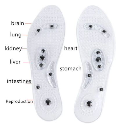 1Pair Unisex Magnetic Massage Insoles Foot Acupressure Shoe Insoles