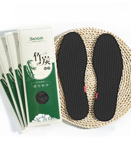 1Pair Bamboo Charcoal Sports Insole Breathable Shock Absorbing Comfortable