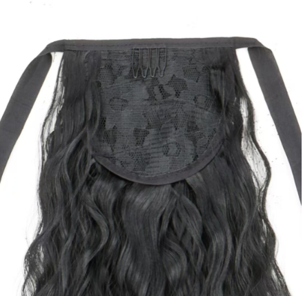 1PC Strap Corn Perm Ponytail Braid Fake Ponytail Female Long Hair Small Curly Wavy High Ponytail