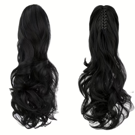 1PC Hot Wig Female Horsetail Wig Grab Clip Long Curly Hair Big Wave