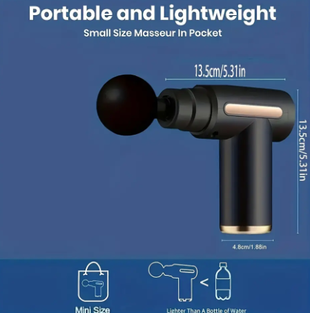 Portable Massage Gun for Full Body Relief USB Rechargeable Ideal for Back Neck Muscles Perfect Holiday Gift for Men Women