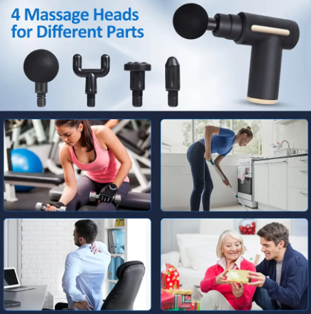 Portable Massage Gun for Full Body Relief USB Rechargeable Ideal for Back Neck Muscles Perfect Holiday Gift for Men Women