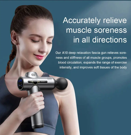 Professional Massage Gun Electric Shock Muscle Relaxation Vibration Fitness Massager For Body Neck Ladies Home Travel Fascia Gun