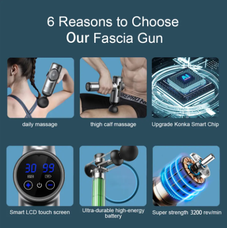 Professional Massage Gun Electric Shock Muscle Relaxation Vibration Fitness Massager For Body Neck Ladies Home Travel Fascia Gun