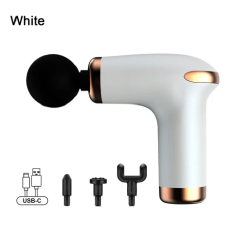 USB Portable Mini Massage Gun Pistol Facial Massager For Body Neck Deep Tissue Muscle Relaxation Gout Pain Relief Body Massager