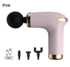 USB Portable Mini Massage Gun Pistol Facial Massager For Body Neck Deep Tissue Muscle Relaxation Gout Pain Relief Body Massager