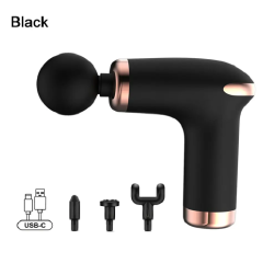 USB Portable Mini Massage Gun Pistol Facial Massager For Body Neck Deep Tissue Muscle Relaxation Gout Pain Relief Body Massager