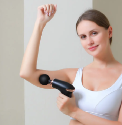 USB Portable Mini Massage Gun Pistol Facial Massager For Body Neck Deep Tissue Muscle Relaxation Gout Pain Relief Body Massager