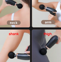 USB Portable Mini Massage Gun Pistol Facial Massager For Body Neck Deep Tissue Muscle Relaxation Gout Pain Relief Body Massager