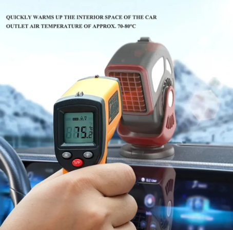 Car Heater 120W 12V Heater Cigarette Lighter Plug with Heating & Cooling Mode for Car Fan Window Windshield Demister