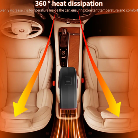 Car Heater 120W 12V Heater Cigarette Lighter Plug with Heating & Cooling Mode for Car Fan Window Windshield Demister