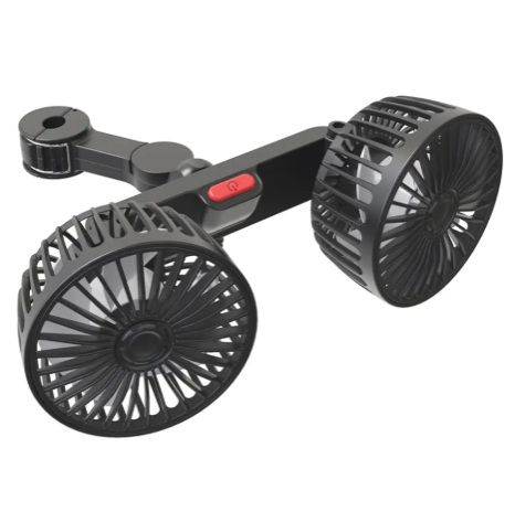 12V Auto Headrest Ventilation Fan USB Charging Car Neck Cooler 360 Degree Rotation Electric Car Cooling Fan for Vehicle SUV